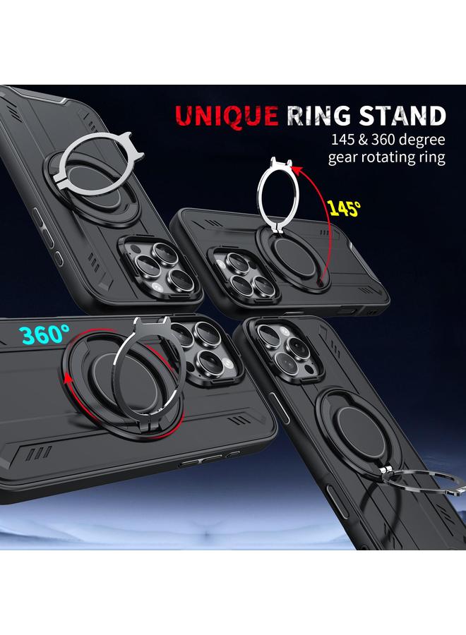 S-TOP Case For iPhone 12 Pro Max Rotating Ring Holder Magnetic MagSafe Phone Case - Image 4