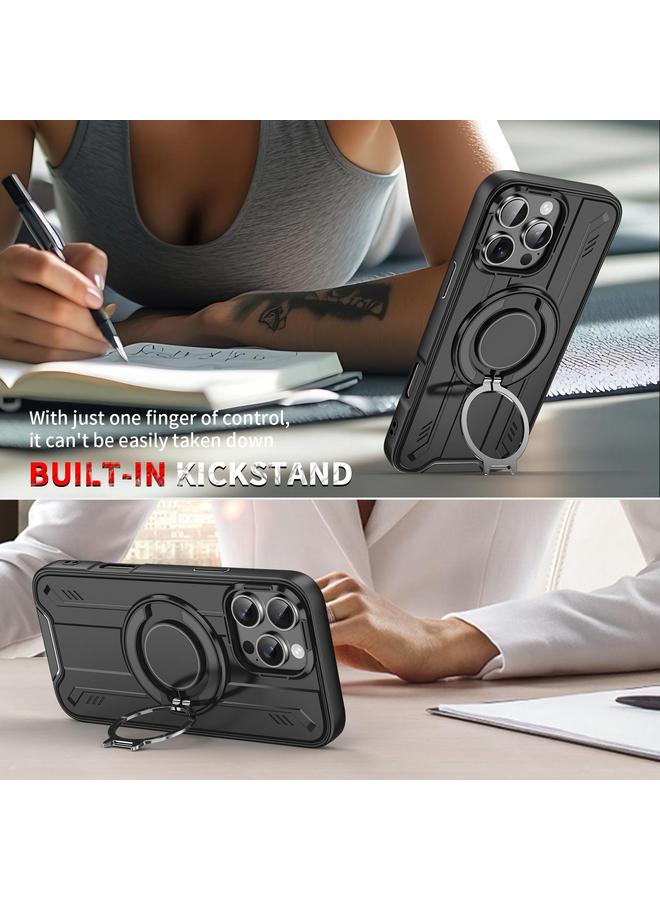 S-TOP Case For iPhone 12 Pro Max Rotating Ring Holder Magnetic MagSafe Phone Case - Image 3