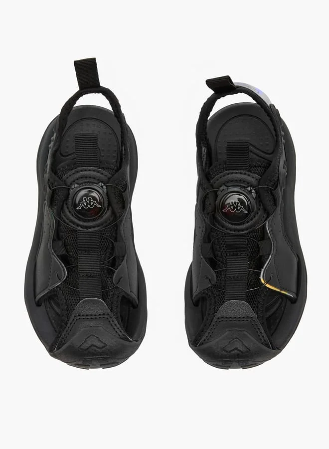 كابا صنادل أولاد بنعل مزخرف وإبزيم دوار