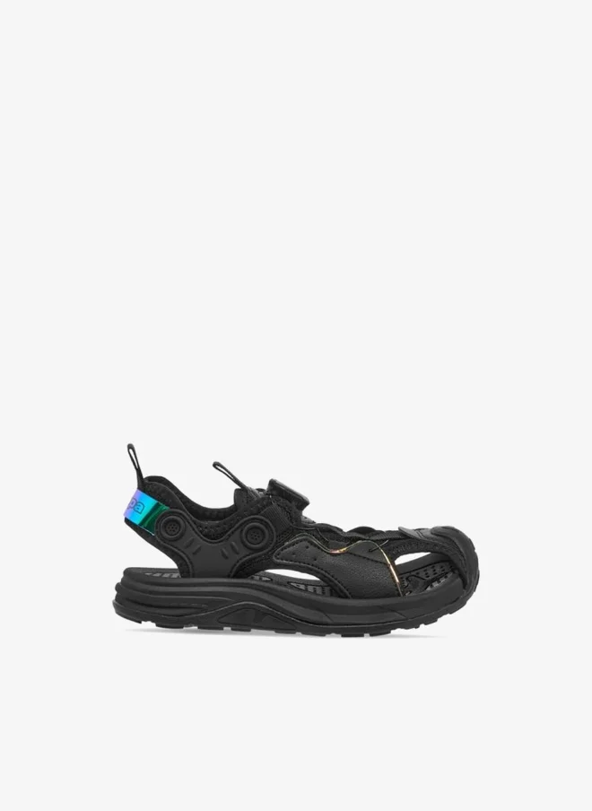 Kappa Boys' Textured Sandals with Rotating Buckle Closure