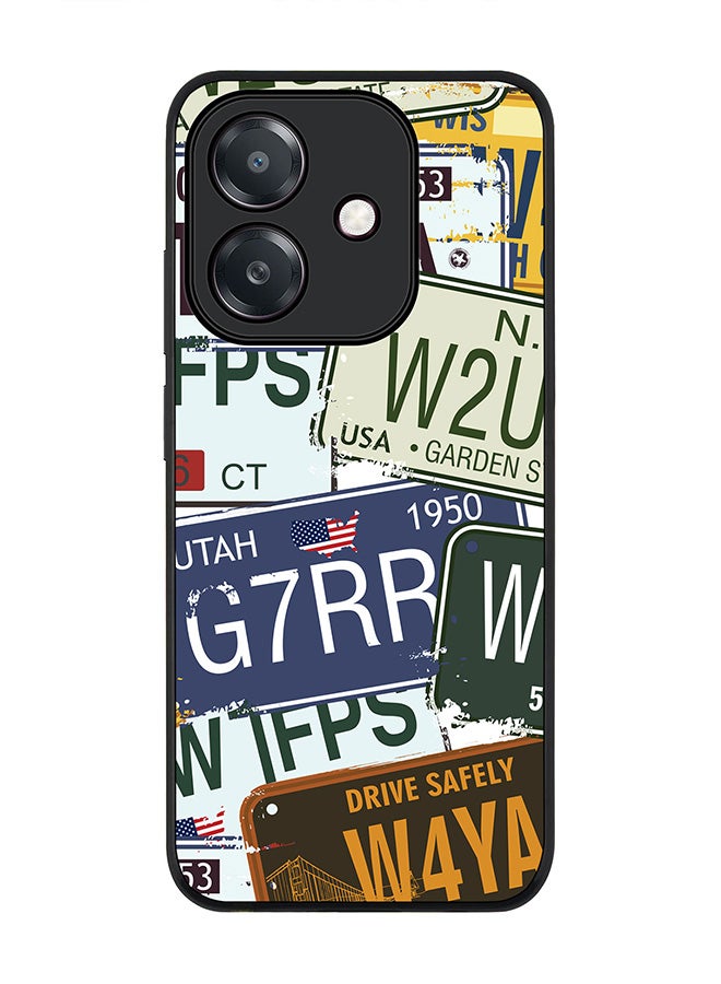 Stylizedd For Oppo A3x 4G / A3 4G Case,Slim fit Camera Protection, Shockproof Thin Phone cover - Number Plates - Image 1