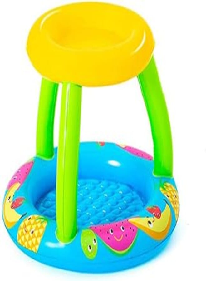 NHR UV Careful Inflatable Fruit Printed Kiddie Pool for Kids (94 x 89 x 79 cm, Multi Color)
