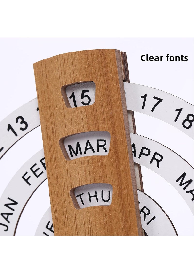 Generic Perpetual Calendar Wooden Blocks Calendar for Home Office Desk Date Week Month Accessories (Observation Wheel Calendar)  - Image 5