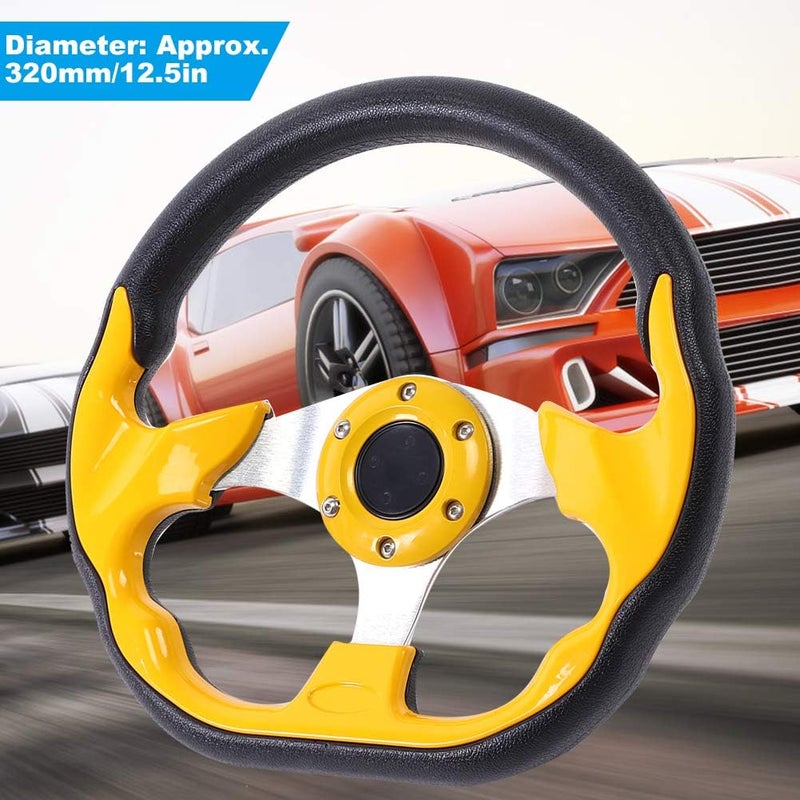 Year round in stock 320mm Sport Steering Wheel, Universal Car Drifting Steering Wheel with Horn Button, Aluminum and PVC Construction for Enhanced Grip and Style, Fits Most Vehicles Multi-style matching design Multi-use well optimized build Nationwide courier network Closed & open space compatible Multi usage Trendy flexible practical build Any KSA address orderable Multi warehouse process Narrow & wide space compatible High strength upgraded material All-item unified delivery Oil resistant Anti slip Labor saving optimized design Heavy load resistant Wear resistant Classic modern blend design Elegant multi-option build All consumer tier purchase options Multi-price design picks Longevity upgraded craftsmanship Hardness boosted processed substance Consistent steady quality Salt resistant coating - Image 3