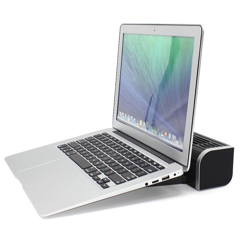 Olmaster USB Cooling Fan: Black Compact Portable Cross Flow Fan - Plug and Play 3-Speed Adjustable Stand for Notebook Computer Phone Indoor Outdoor Use - Image 3