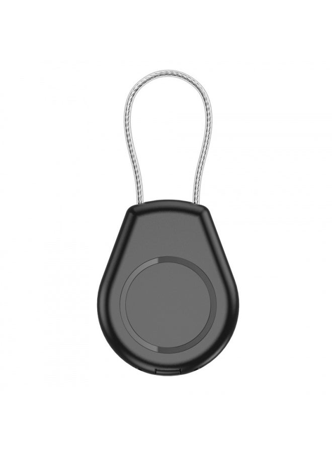Generic - Suitable For Apple Airtag PC Half Bag Metal Rope Protective Case For Apple Tracking Anti-lost Positioning Protective Case-Color:Black-Applicable Models:airtag - Image 1
