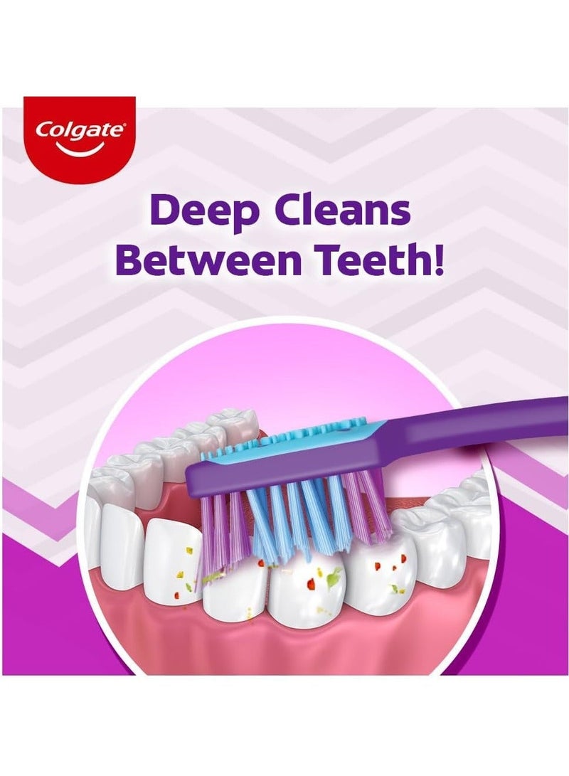 كولجيت فرشاة أسنان كولجيت زيجزاج ديب كلين متوسطة الحجم (عبوة من 6 قطع) - Image 2