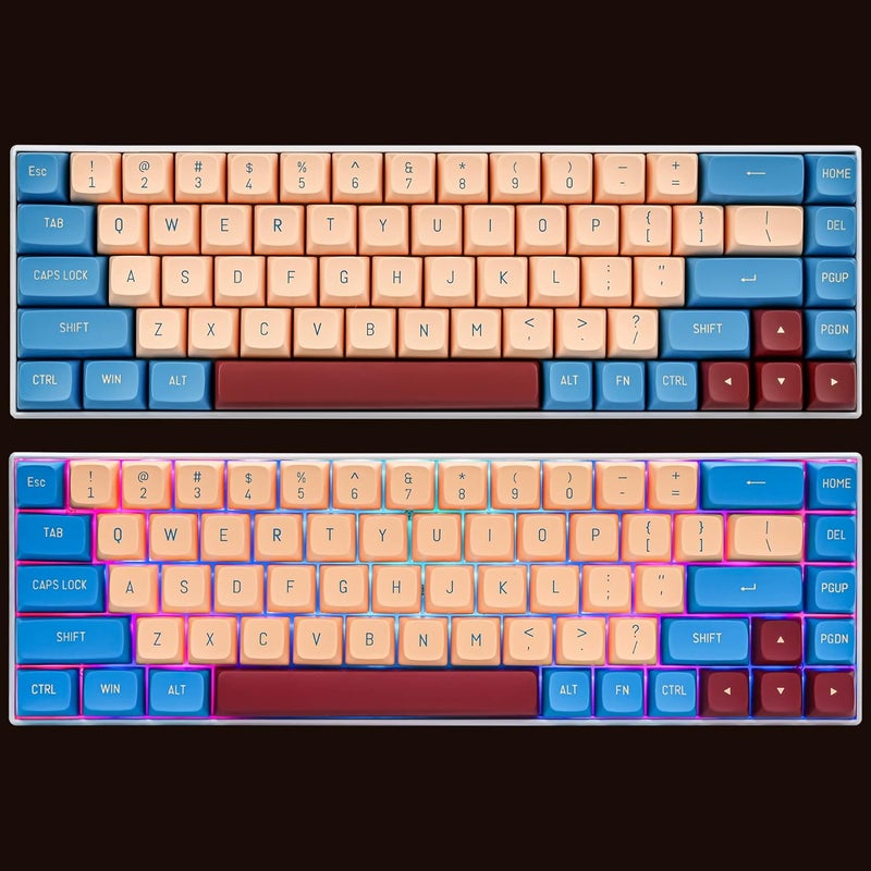 surmen Custom 160 Keycap Set CSA Profile Doubleshot Ball Shape Caps Cherry-MX Style US/ISO Layouts for 60%, 65%, 75%, TKL Mechanical Keyboards (Gong) - Image 4
