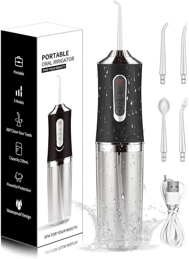 Queue Portable Oral Irrigator, 3 Modes, 230ml Capacity, Waterproof Design, USB Rechargeable - Image 1