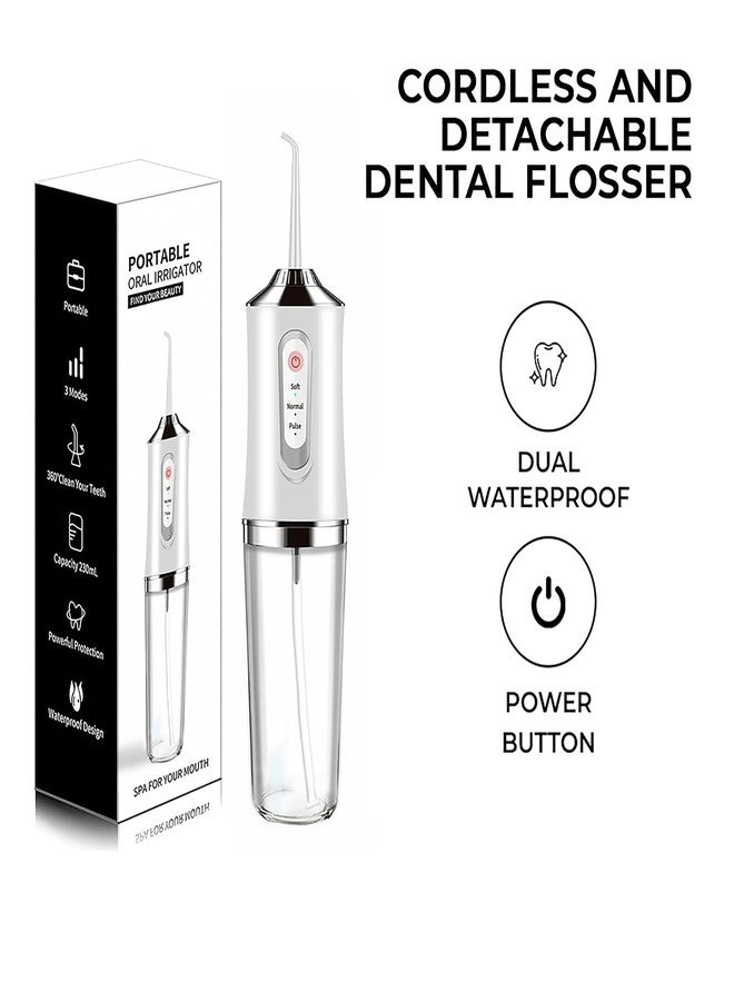 Queue Portable Oral Irrigator, 3 Modes, 230ml Capacity, Waterproof Design, USB Rechargeable - Image 2