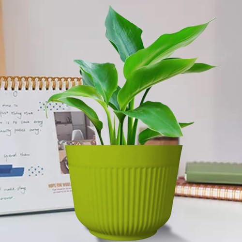 IMAGINEA 12 Inch Plastic Pots for Plants Big Size Large Round Flower Pots Indoor and Outdoor Planter Pots for Home/Office/Table/Garden/Balcony (Pack of 8) - Image 3