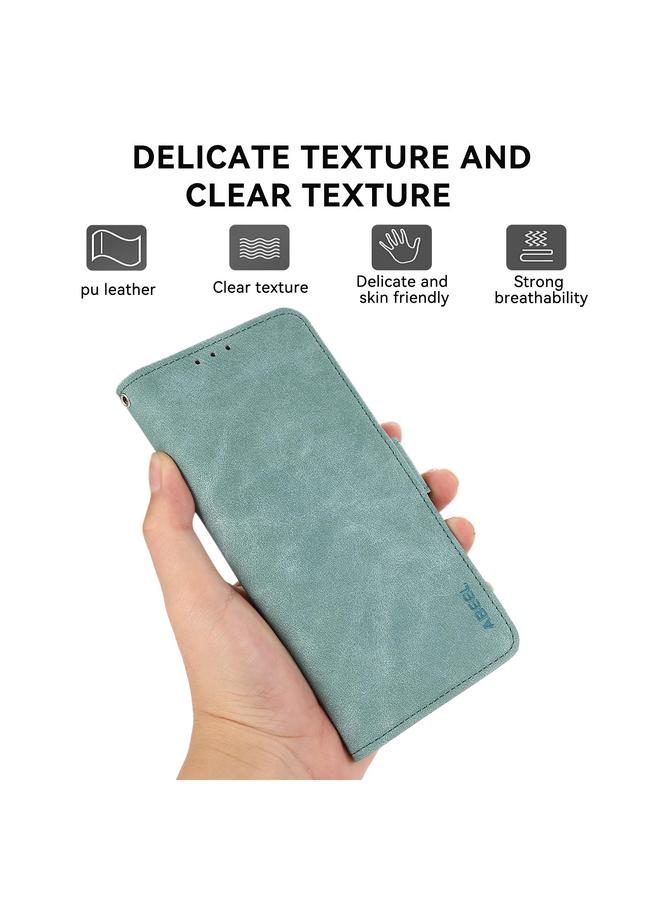S-TOP Case For Redmi Note 14 4G 164.84mm ABEEL Frosted Magnetic RFID Leather Phone Case - Image 4