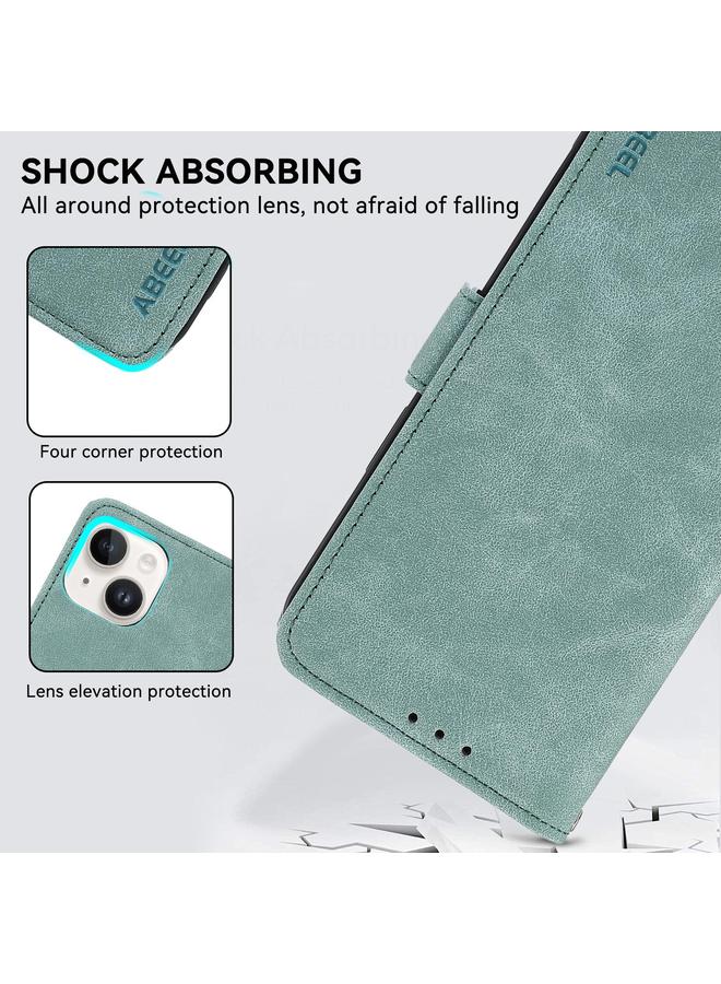 S-TOP Case For Redmi Note 14 4G 164.84mm ABEEL Frosted Magnetic RFID Leather Phone Case - Image 5