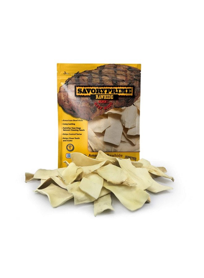 Savory Prime 459 Rawhide Chips Natural 2"x6" Bag Dog Treats, 1lb - Image 3