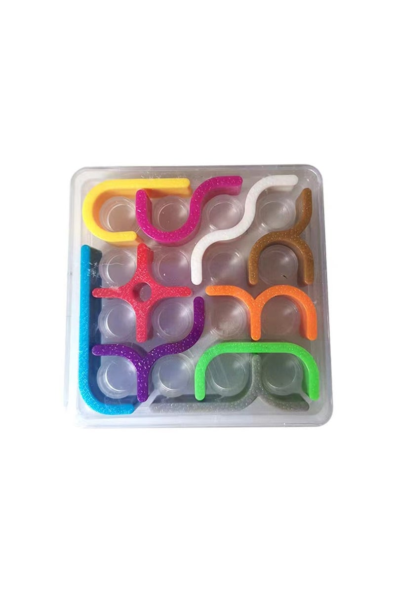 erorex WHITE Creative 3D Intelligence Puzzle Crazy Curve Sudoku Puzzle Games Geometric Line Matrix Puzzle T
