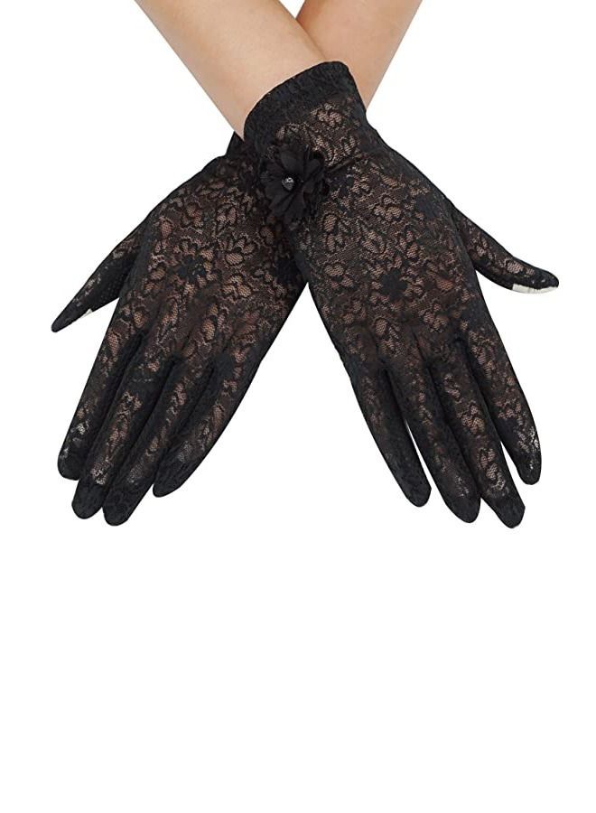 NIBEMINENT Pair of Casual Printed Gloves Black  - Image 1