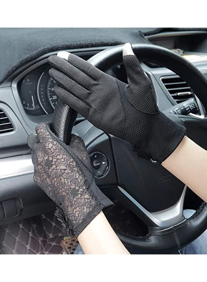 NIBEMINENT Pair of Casual Printed Gloves Black  - Image 2