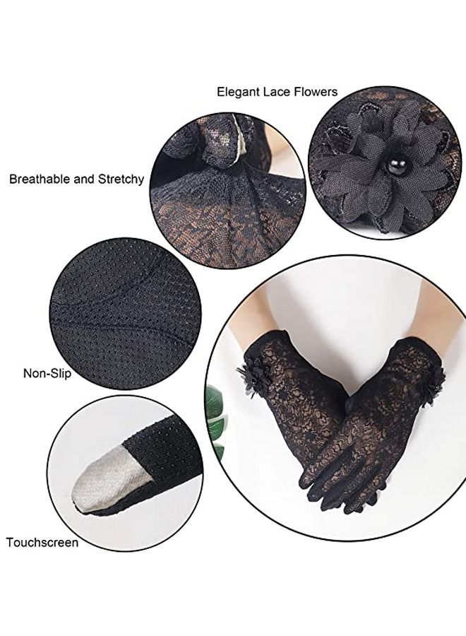 NIBEMINENT Pair of Casual Printed Gloves Black  - Image 4