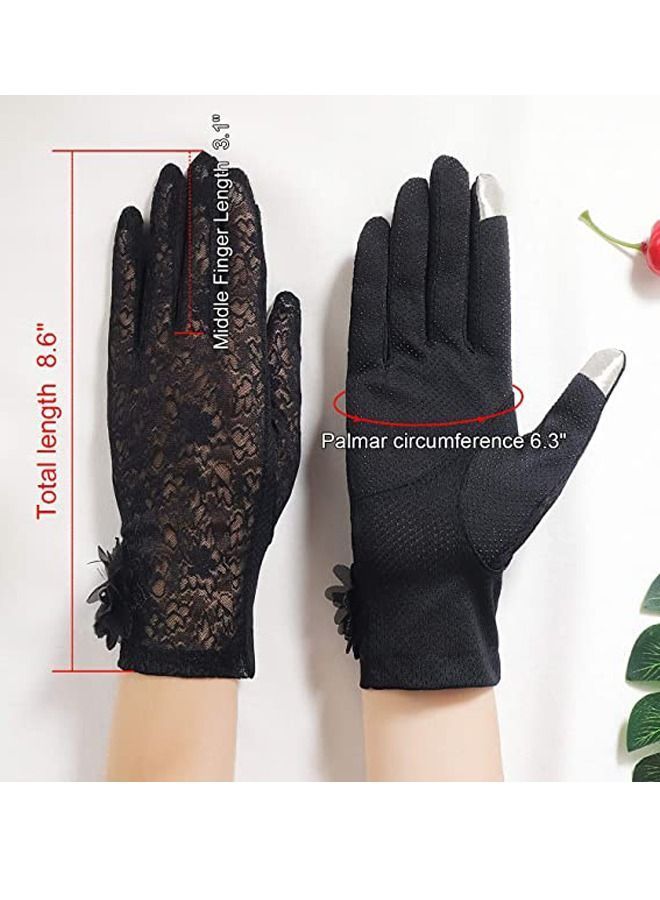 NIBEMINENT Pair of Casual Printed Gloves Black  - Image 3
