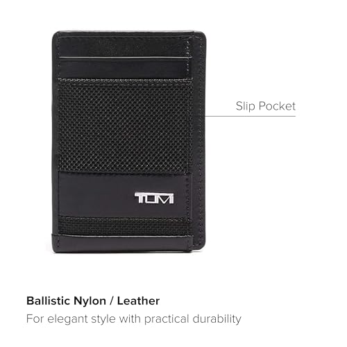 TUMI - Alpha Money Clip Card Case - Credit Card Wallet - Stylish Cash & Money Clip - 2.9" X 4.1" X 0.6" - Black - Image 3