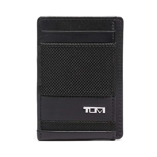 TUMI - Alpha Money Clip Card Case - Credit Card Wallet - Stylish Cash & Money Clip - 2.9" X 4.1" X 0.6" - Black - Image 1