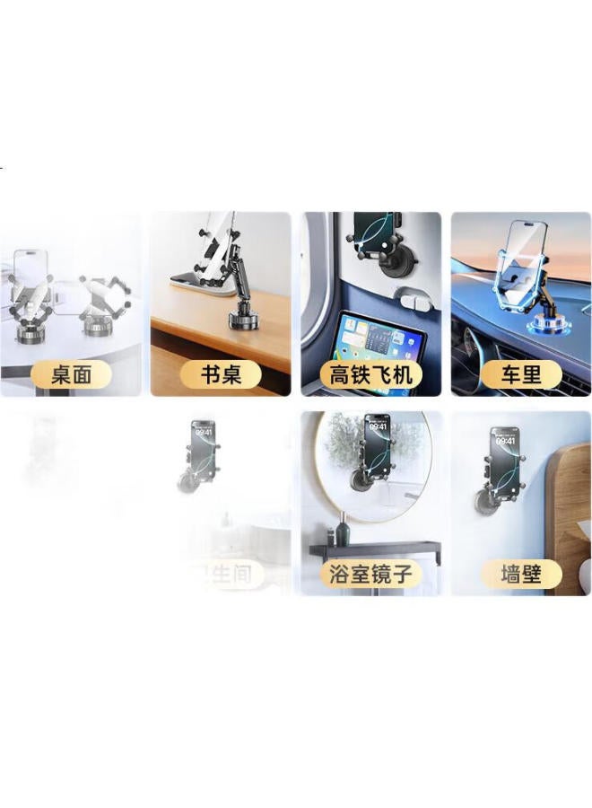 Stiger Car Phone Holder, Vacuum Suction Desktop Stand Binge-Watching, Filming, Lazy, Multifunctional, Gravity Lock, Suction Cup, Center Console Dedicated Navigation Mounting Bracket - Image 2