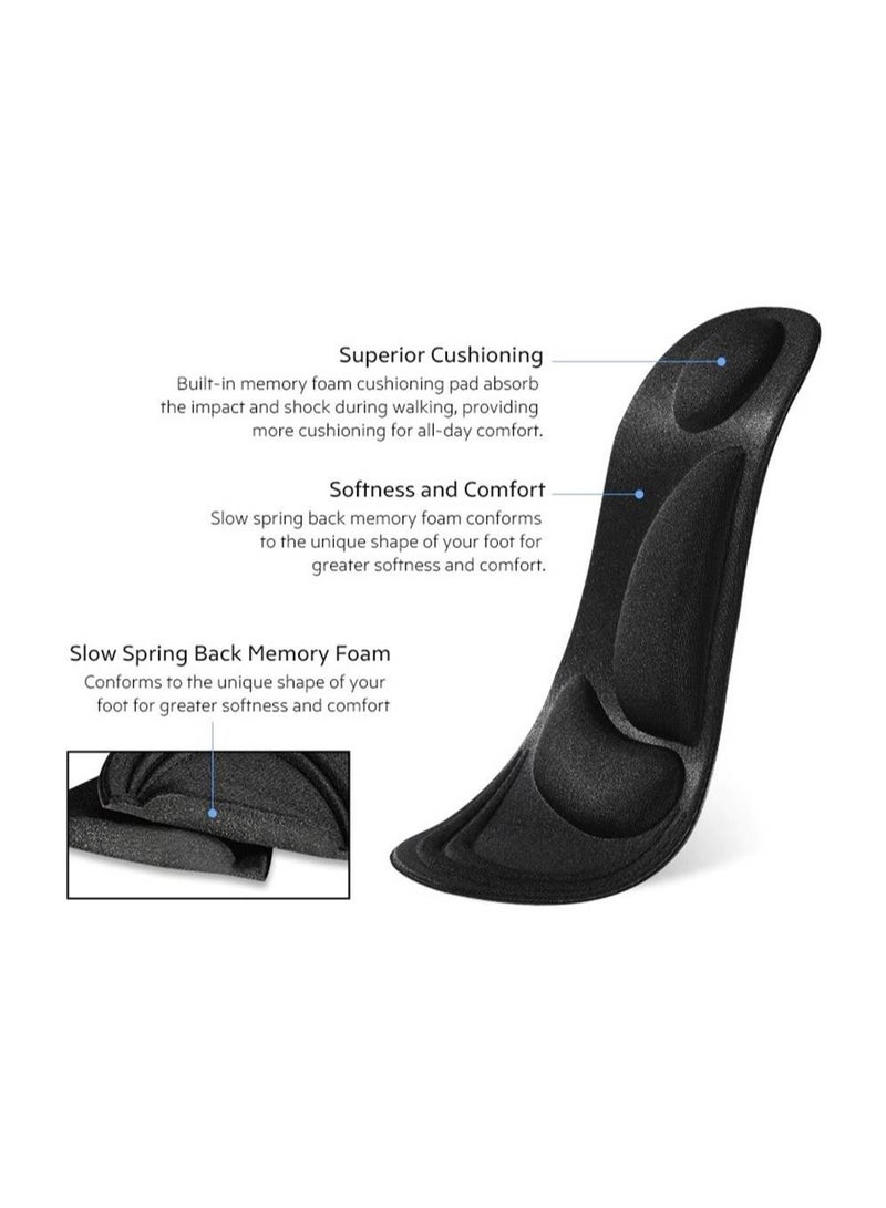 We Happy 4D Foam Comfort Shoe Insole Help Against Foot Pain Cushioning Metatarsal Arch and Heel Support 2 Pair - Image 5