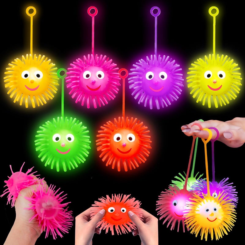 Basytodio 24 PCS Light Up Balls Party Favors for Kids 48 812 Sensory Squeeze Toys Bulk LED Puffer Balls Classroom Prizes Goodie Bags Stuffers Pinata Fillers Birthday End of Year Student Return Gifts - Image 2