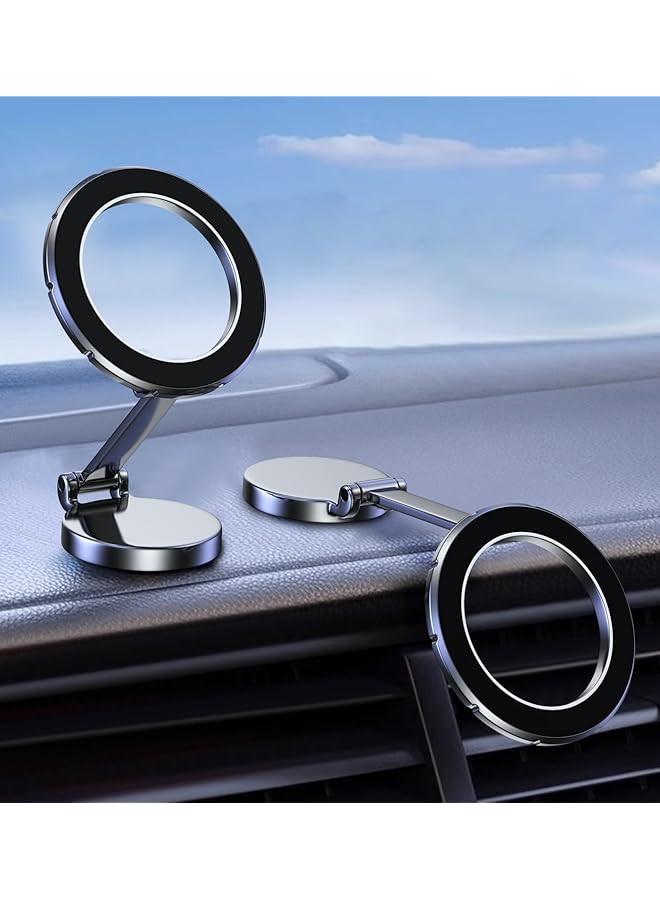 Green Tiger Magnetic Phone Holder: Car Mount Folding & 360° Rotation Magnetic Phone Holder for Car Strong Magnets iPhone Car Mount Hands Phone Holders for Your Car Dash Fits iPhone 16 15 14 13 Pro Max (Black) - Image 1