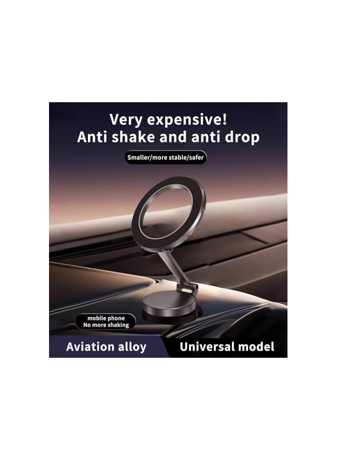 Green Tiger Magnetic Phone Holder: Car Mount Folding & 360° Rotation Magnetic Phone Holder for Car Strong Magnets iPhone Car Mount Hands Phone Holders for Your Car Dash Fits iPhone 16 15 14 13 Pro Max (Black) - Image 4