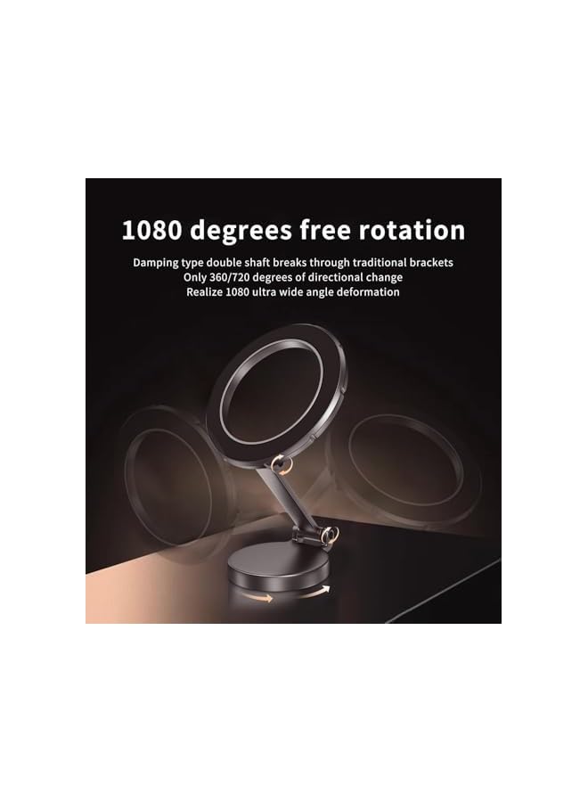 Green Tiger Magnetic Phone Holder: Car Mount Folding & 360° Rotation Magnetic Phone Holder for Car Strong Magnets iPhone Car Mount Hands Phone Holders for Your Car Dash Fits iPhone 16 15 14 13 Pro Max (Black) - Image 5