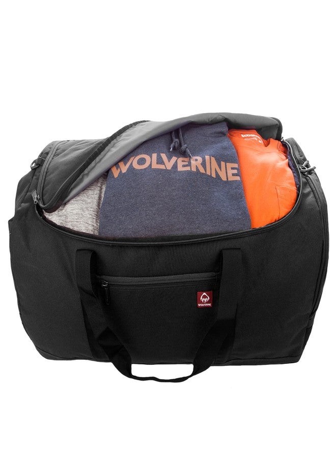 وولفرين حقيبة سفر ولفيرين مقاس 30 بوصة مع جيب خلفي، مصنوعة من قماش عالي الكثافة، سعة 112 لترًا للجيب الرئيسي، لون أسود، مقاس واحد - Image 5
