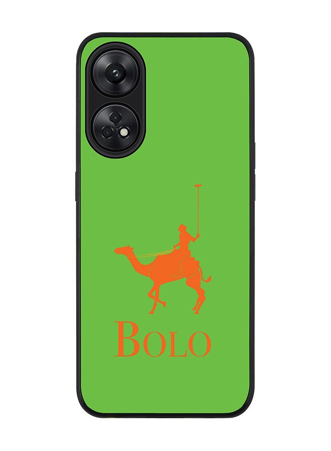 Rugged Black edge case for Reno 8T 4G Slim fit Soft Case Flexible Rubber Edges Anti Drop TPU Gel Thin Cover - BOLO Green