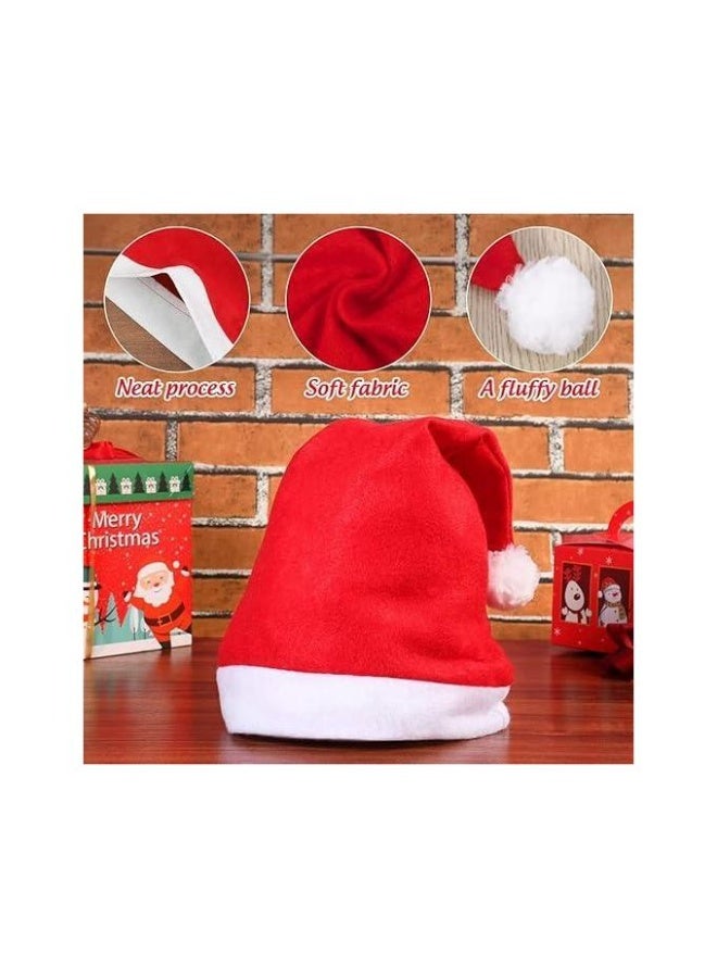 24 Pack Non-Woven Santa Claus Hats Christmas Party Supplies for Adults - Image 2