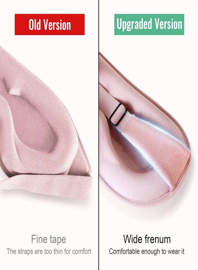 QUWOLACE Sleep Mask,Upgraded 3D Deep Contoured Eye Mask for Sleeping,No Pressure Eye Covers 99% Block Out Light Eye Mask with Adjustable Elastic Strap for Sleeping, Yoga, Traveling (1pc,Pink - Image 3