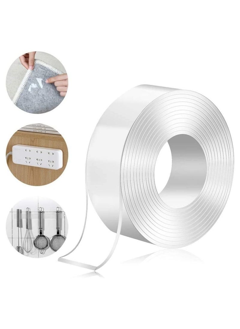 GOODONE2 - 3 Meter Magic Improvement Double Sided Tape Mounting Transparent Trace Less Acrylic REUse Washable Waterproof Adhesive Tape - Image 1