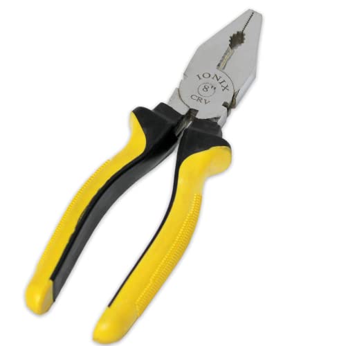IONIX كماشة IONIX، كماشة قطع، كماشة مدمجة، كماشة أنف طويلة 8''، كماشة أنف طويلة من الصلب المتين، أدوات كماشة، أدوات، أدوات بلاستيك، كماشات منزلية حمراء، قطعة واحدة - Image 4