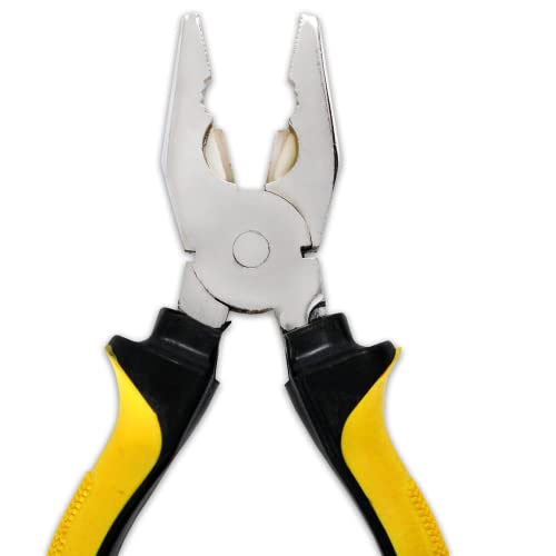 IONIX كماشة IONIX، كماشة قطع، كماشة مدمجة، كماشة أنف طويلة 8''، كماشة أنف طويلة من الصلب المتين، أدوات كماشة، أدوات، أدوات بلاستيك، كماشات منزلية حمراء، قطعة واحدة - Image 5