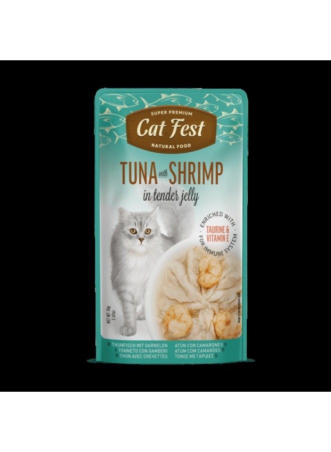 Cat Fest Tuna With Shrimp In Tender Jelly For Cats 70g