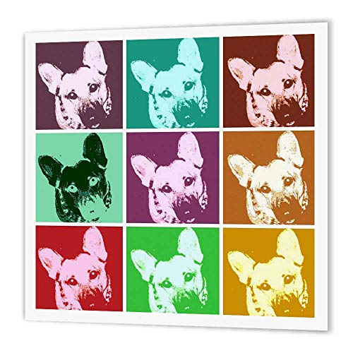 3DROSE 3dRose German Shepherd Pop Art 3-Iron on Heat Transfer, 8 by 8", for White Material (ht_6058_1)  - Image 1