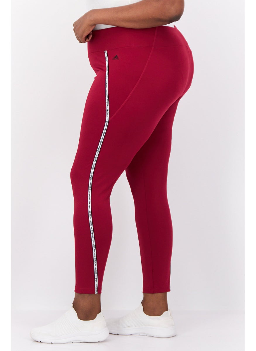 Adidas Women Sportswear Fit Traininjg 7/8 Legings, Maroon  - Image 3