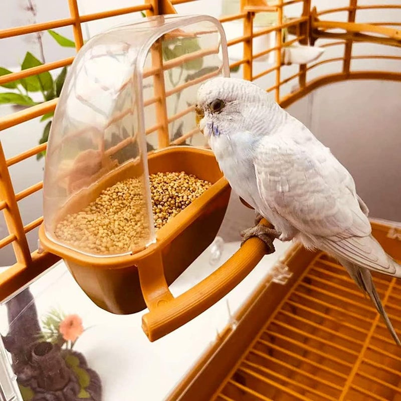 DQITJ 3 Pcs Small Bird Slot Feeder No Mess Cage Hanging Feeder Cup Plastic Food Feeding Box for Parakeet Budgies Cockatiel Lovebird Small Birds - Image 2