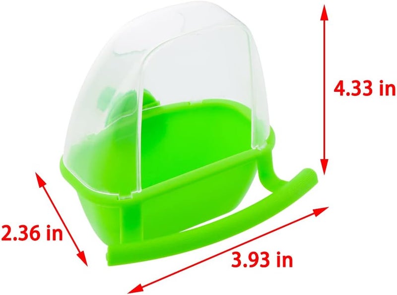 DQITJ 3 Pcs Small Bird Slot Feeder No Mess Cage Hanging Feeder Cup Plastic Food Feeding Box for Parakeet Budgies Cockatiel Lovebird Small Birds - Image 4