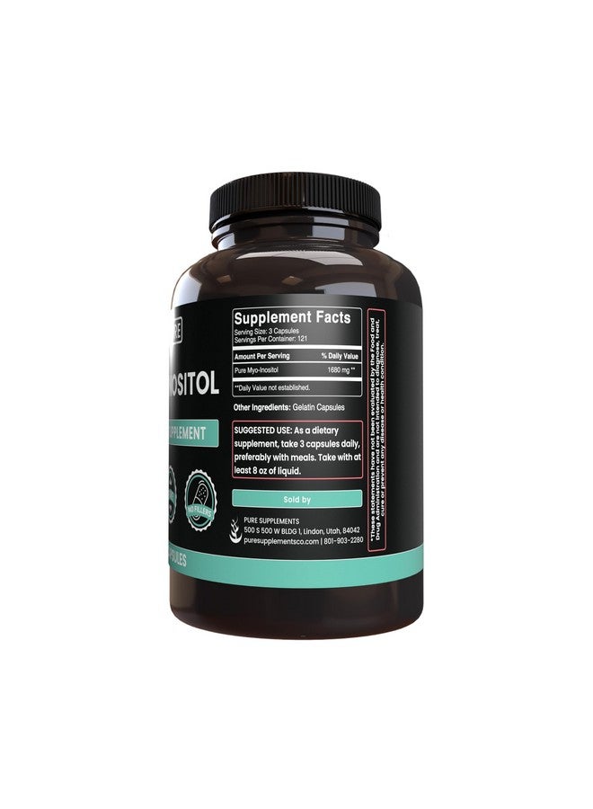 PURE ORIGINAL INGREDIENTS Pure Original Ingredients Myo-Inositol (365 Capsules) No Magnesium Or Rice Fillers, Always Pure, Lab Verified - Image 3