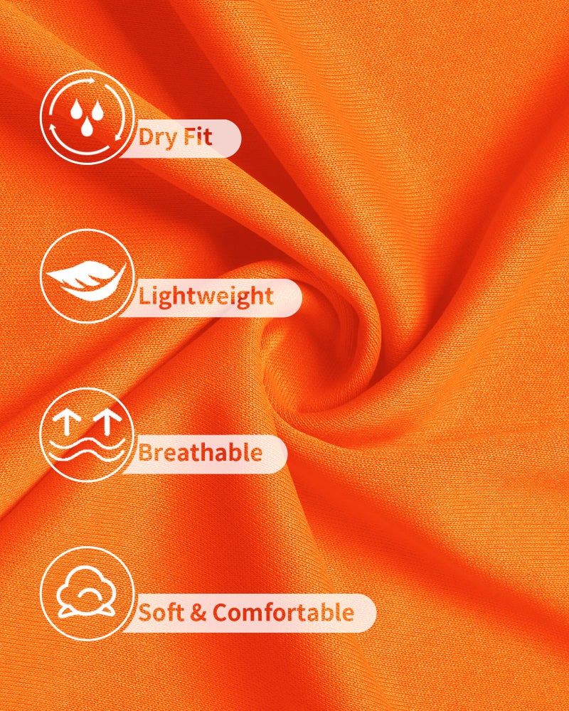 Dreammonkey 4T to Youth Neon Shirt Kids Rash Guard UPF 50+ Dry Fit Athletic Short Sleeve T Shirts for Boys and Girls (Neon Orange S) - Image 5
