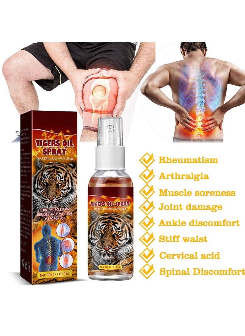 SOUTH MOON - 30ml Herbal Tigers Oil Spray Knee Joint Pain Muscle Pain Medicine Knee And Knee Joint Pain Spray Arthritis Joint Pain Reliever Knee Pain Lumbar Spine Joint Pain Hand Compress Spray - Image 1