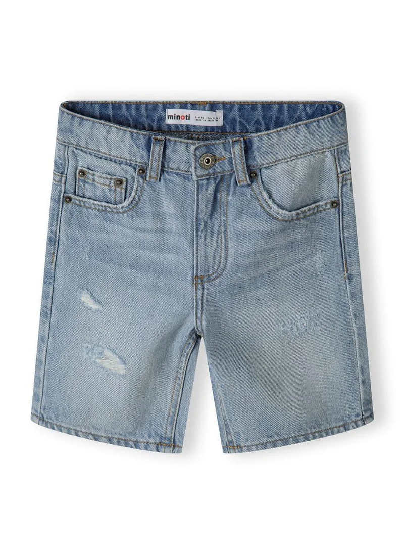 مينوتي Kids Ripped Denim Shorts