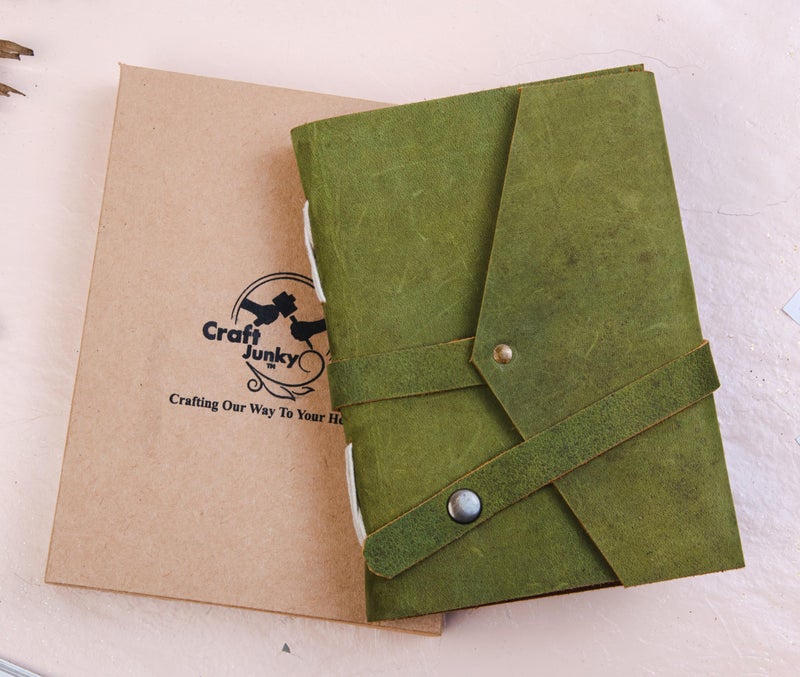 CRAFT JUNKY Vintage Leather Journal Diary - Image 1
