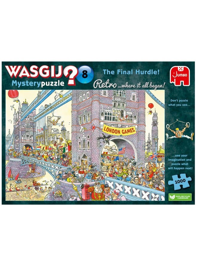 Wasgij Jumbo Wasgij Retro Mystery 8 The Final Hurdle | Jigsaw Puzzle For Adults 1000 Pieces | The What Happens Next Jigsaw Puzzle | 68 x 49cm Puzzle | - Image 1