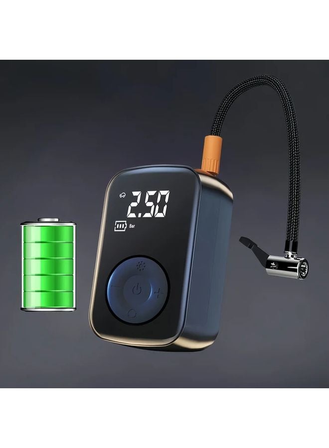 Portable High Power Wireless Air Compressor Black For Car Bike Motorcycle Tire Inflation - Image 5